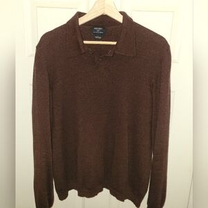 Brooks Brothers Chocolate Brown Polo Knit Sweater